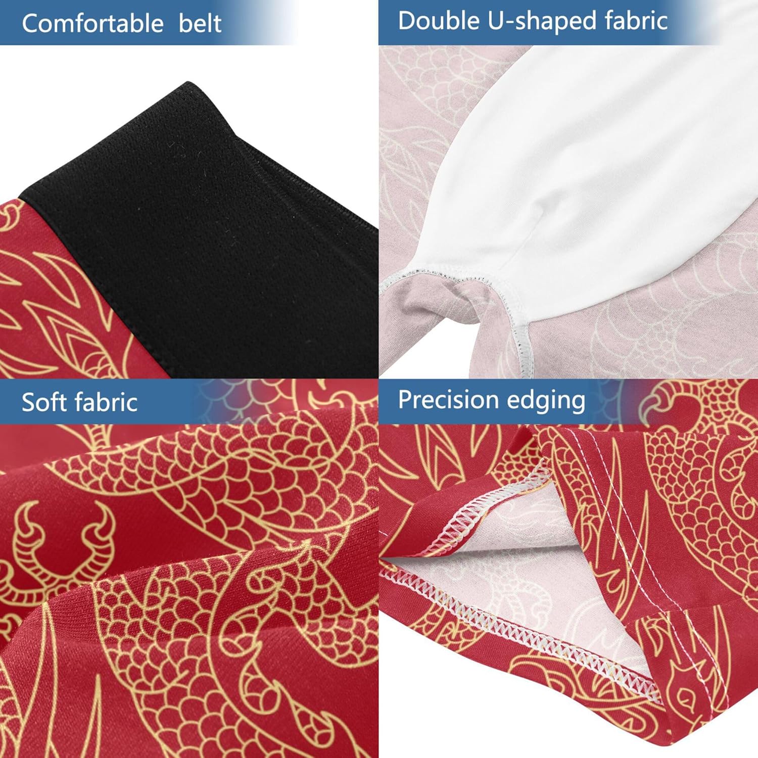 visesunny Men's Boxer Briefs Underpants Soft Breathable Cute Underwear with Stretch Waistband Rayon - Image 4