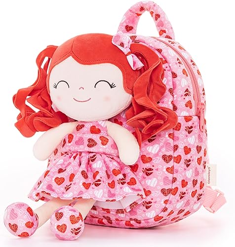 Miniatura 3 de Gloveleya Mochila para niños, A07 Redhead Loving Heart Mochila, Classic