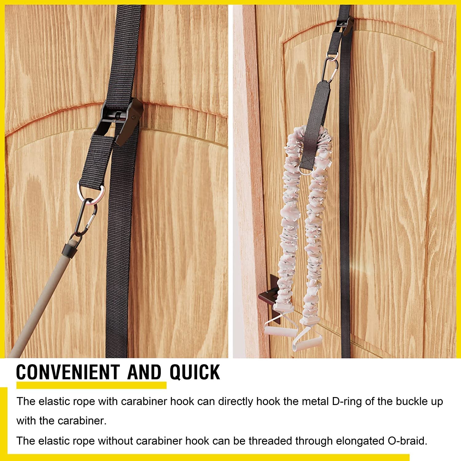 Fitcozi Cable Attachments for Gym - Home Fitness Equipment - Cable Machine Attachments - Crossfit Equipment Gym Handles - Thigh Strap Cable Pulley Workout Equipment Gym (Door Anchor Strap)