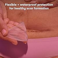 Vista 2 de Frida Mom Tiras de silicona para cesárea, parches de cicatriz imprescindibles para la recuperación de cesárea, tratamiento reutilizable de grado