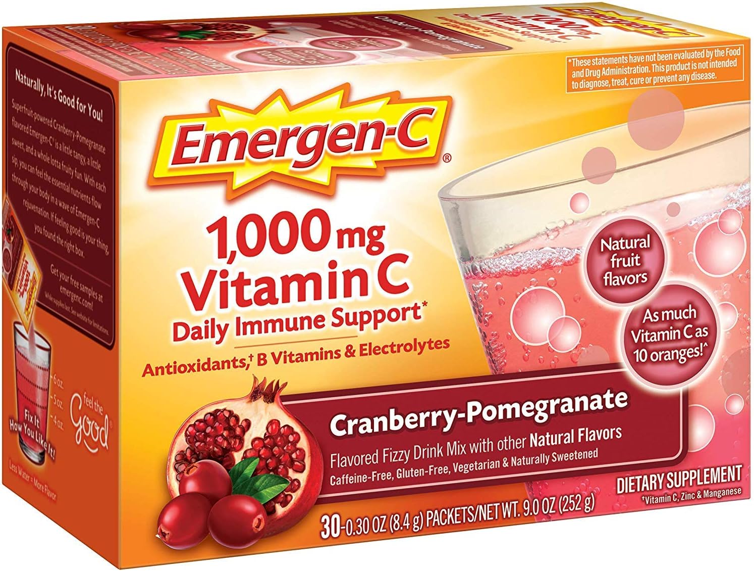 Amazon.com: Emergen-C 1000mg Vitamin C Powder, with Antioxidants, B