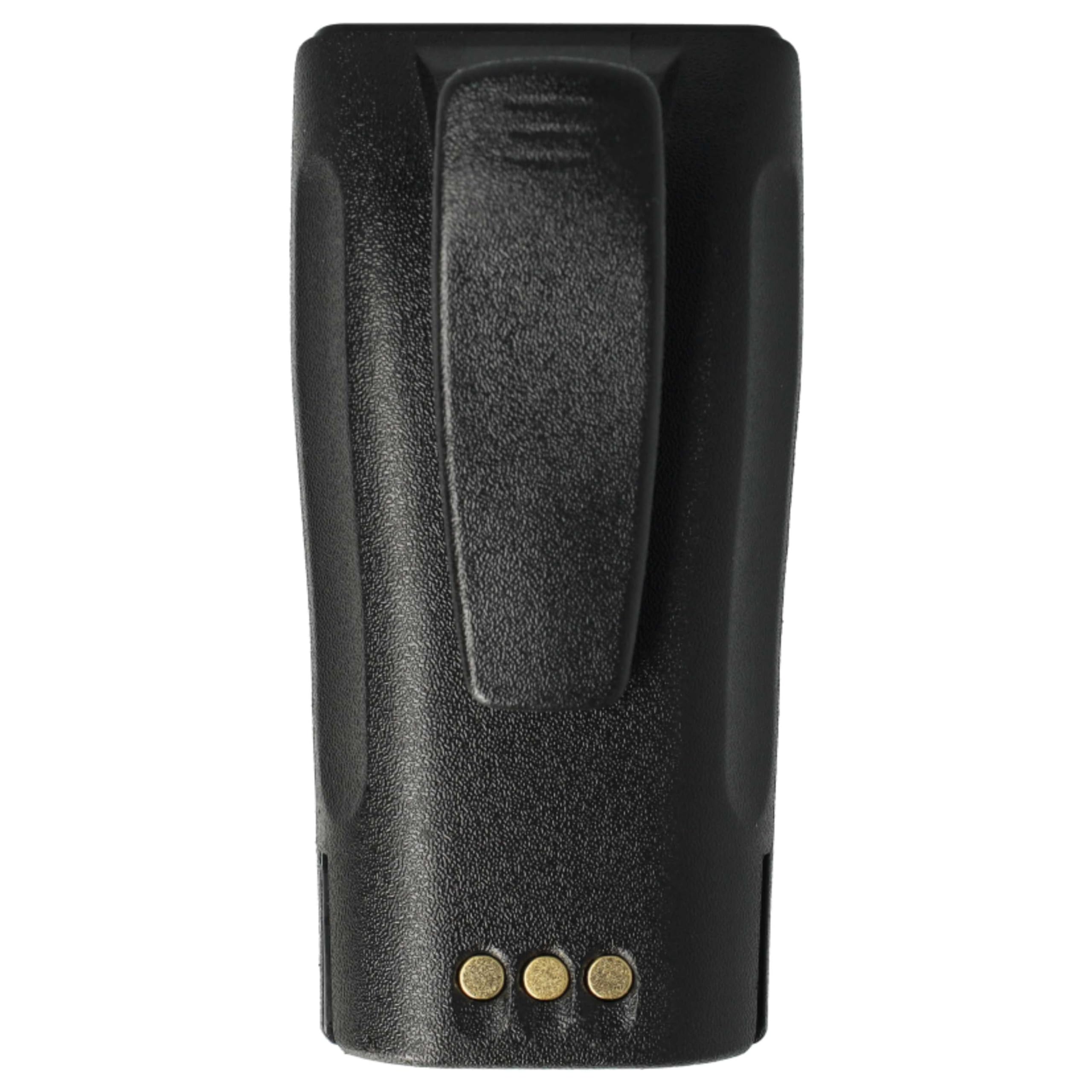 vhbw 2X batería Compatible con Motorola DP1400, GP3188, EP450, CP380, CP360 Radio (1400 mAh, 7,2 V, NiMH) + Pinza