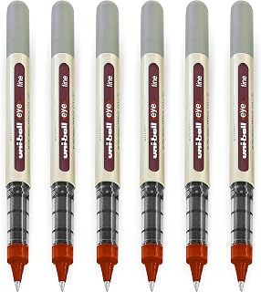 uni-ball EYE - UB-157 Rollerball Pens - 0.7mm Nib - Red - Pack of 6