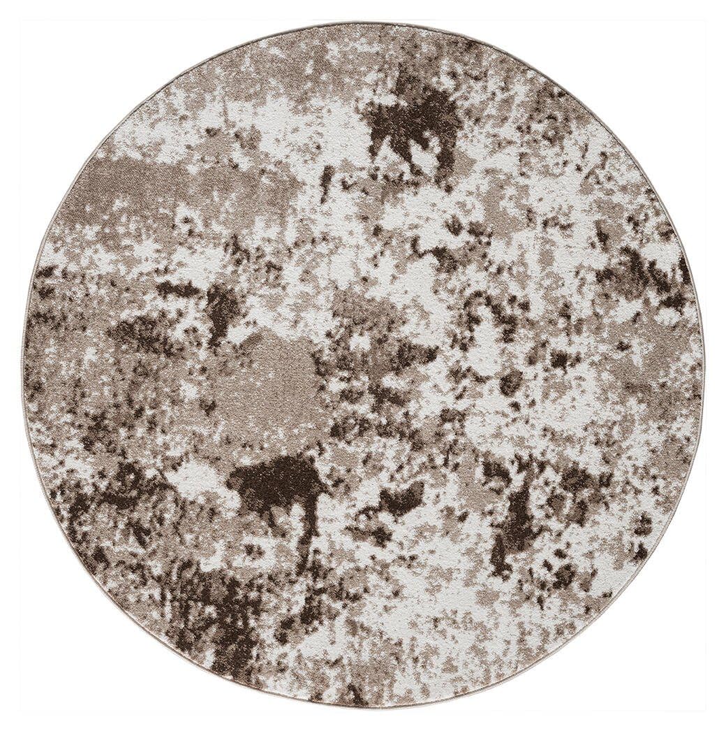 Keen Home Design Area Rugs - 5ft Round Non-Shedding, Abstract Rugs for Kitchen, Living Room, Bedroom, Dining Room, Entryway - Size: 5'3