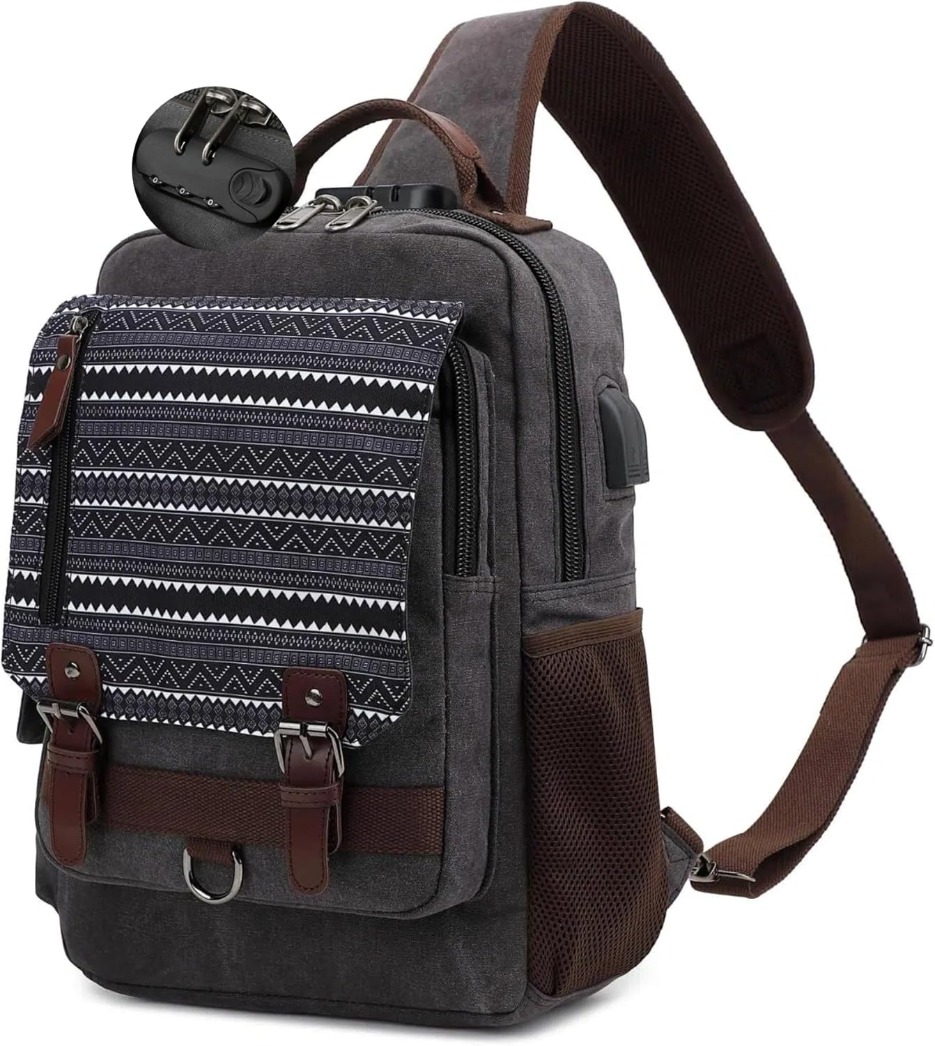 Leaper Retro Canvas Messenger Bag — Unisex Crossbody Shoulder Sling Bag for Travel, Work & Daily Use