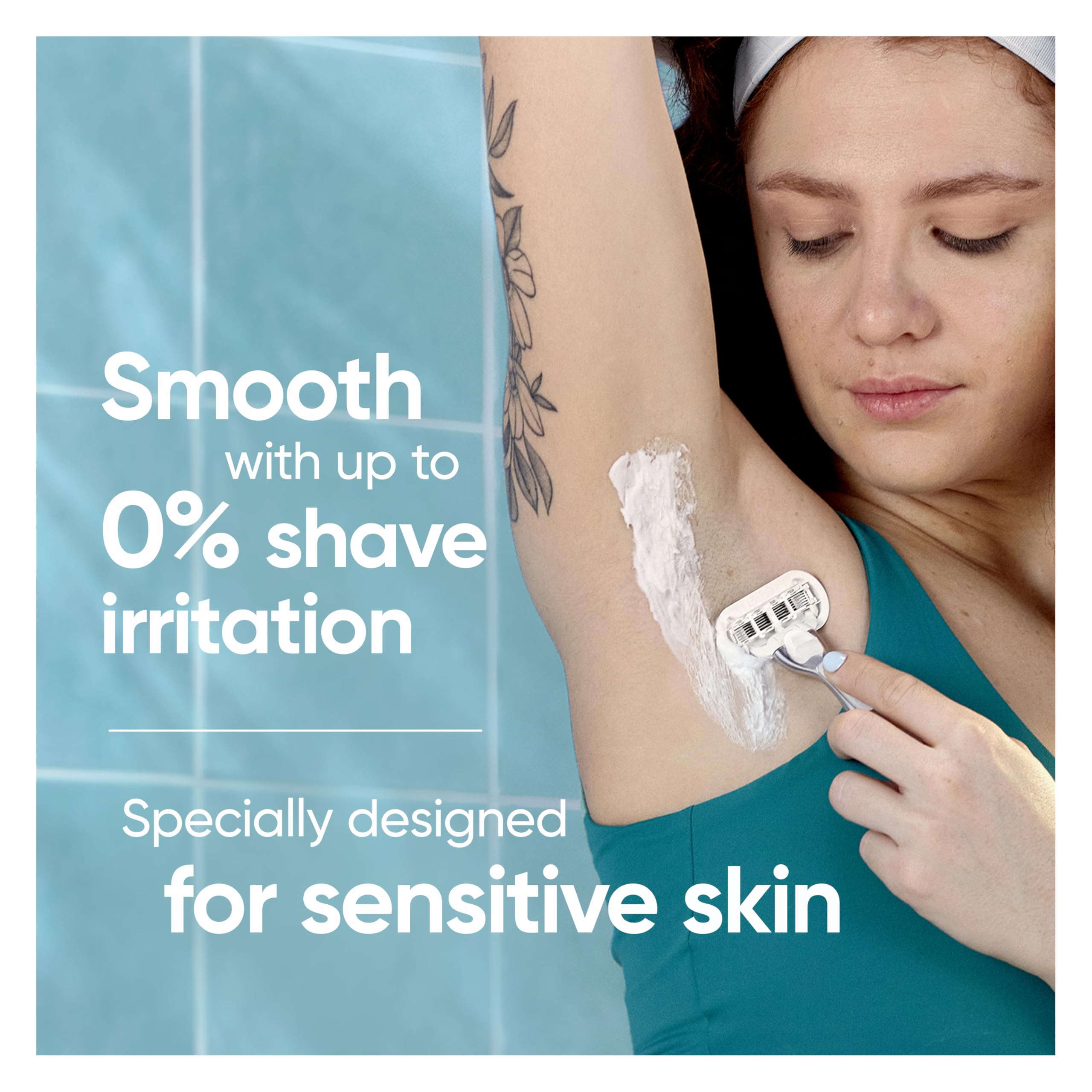 Cuchillas para maquinilla de afeitar Gillette Venus Extra Smooth Sensitive para mujer, 6 recambios