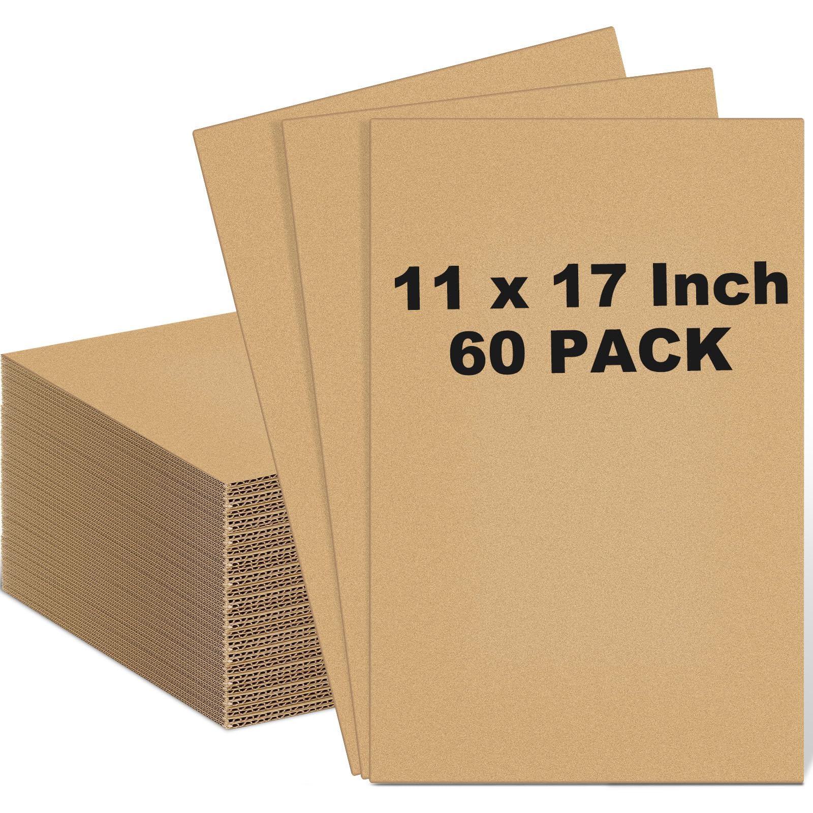 Henoyso 60 Pack 11 X 17 Inch Brown Cardboard Sheets