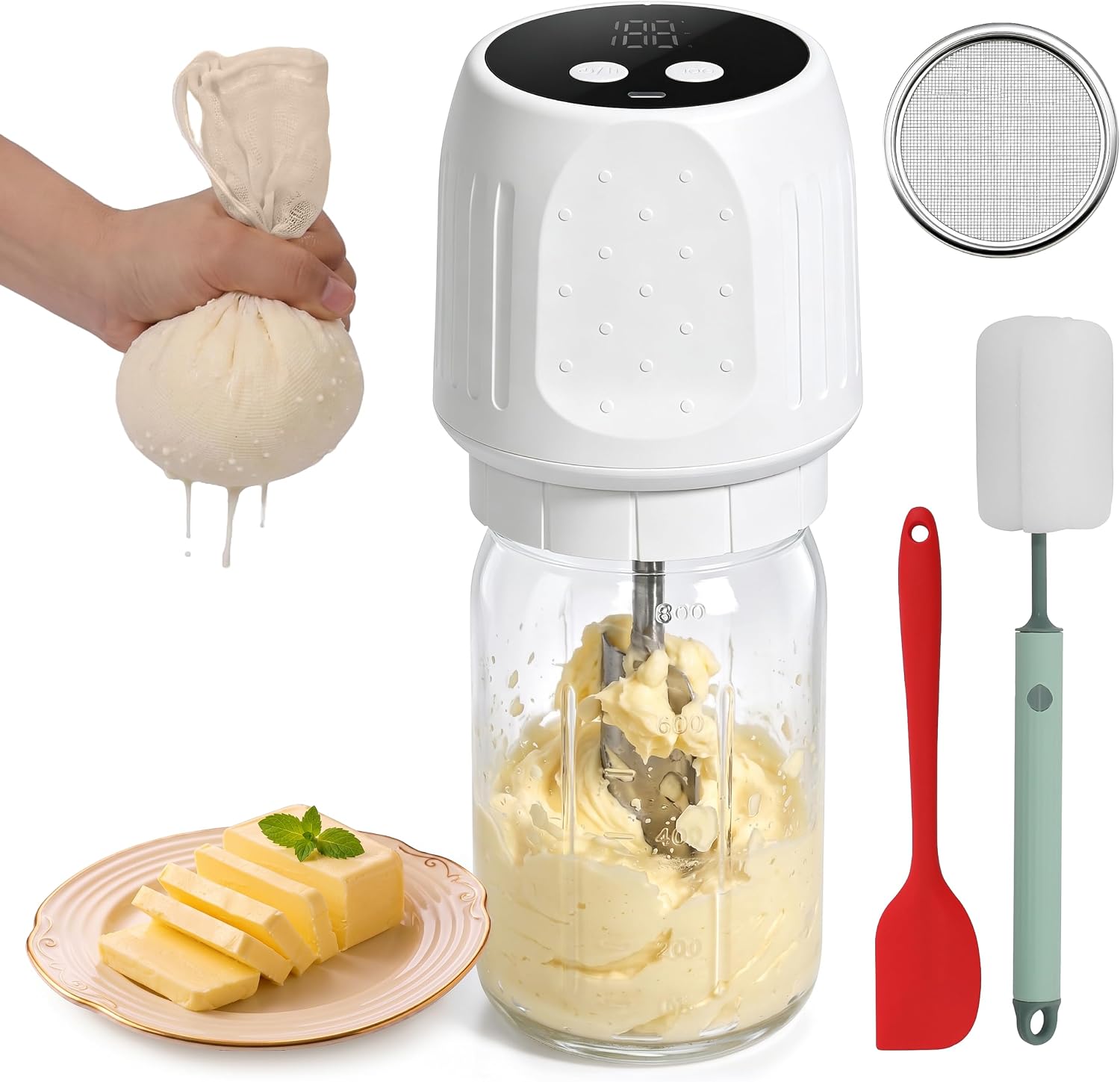 Electric Butter Churn – One-Touch Butter Maker