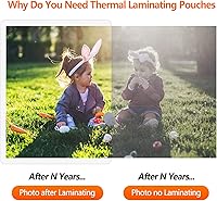 Vista 2 de SJPACK Bolsas de laminación térmica, hojas de laminación de 9 x 11.5 pulgadas, láminas laminadas de 5 mil de grosor, paquete de 100, transparentes