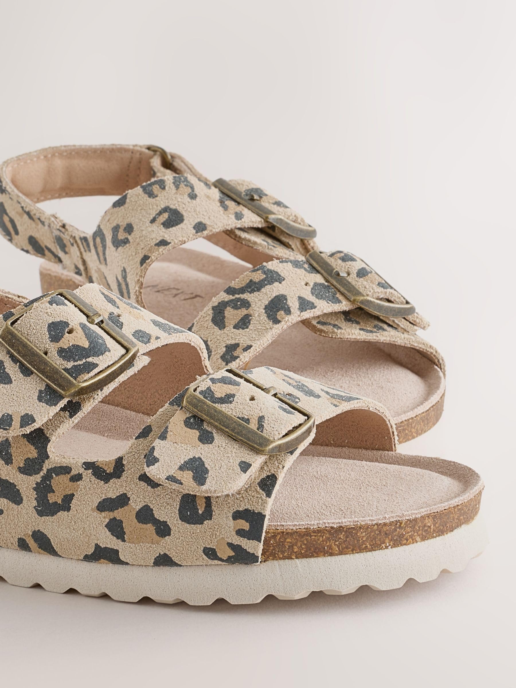 NEXT Mädchen Sandalen mit Korksohle und Klettverschluss
