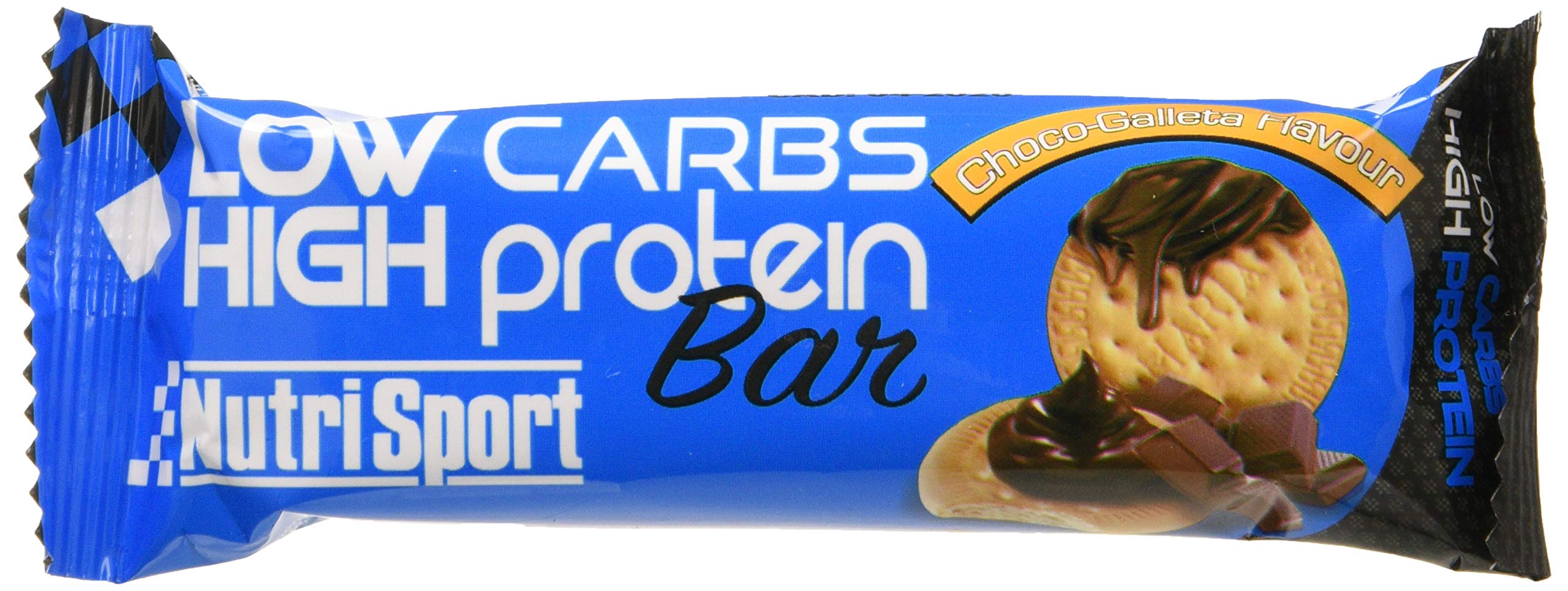 NUTRISPORT LOW CARBS HIGH PROTEIN choco-galleta – pratique à emporter dans un sac ou un cartable, en-cas pratique pour les journées actives et devient un allié fiable dans la routine de tous les jours