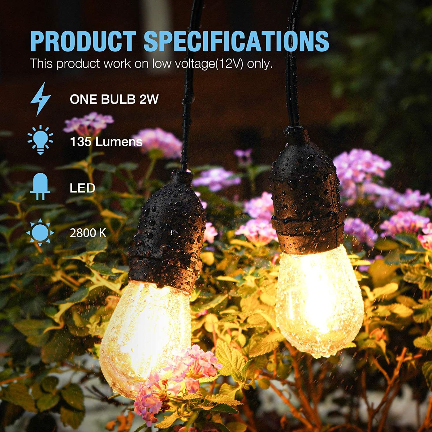 Direct Global Trading 12V LED 98cm White Garden Lampost Low Voltage
