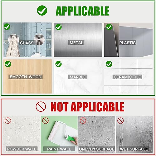 Miniatura 8 de Ganchos plateados con ventosa para ducha, impermeables, sin taladro, ganchos de toalla de acero inoxidable para pared de baño, cocina, vidrio,