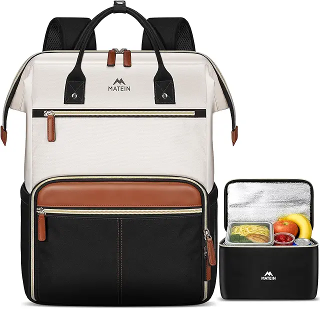 Mochila Portátil 15.6" con Bolsa Térmica Extraíble - Set 2 Piezas para Mujer