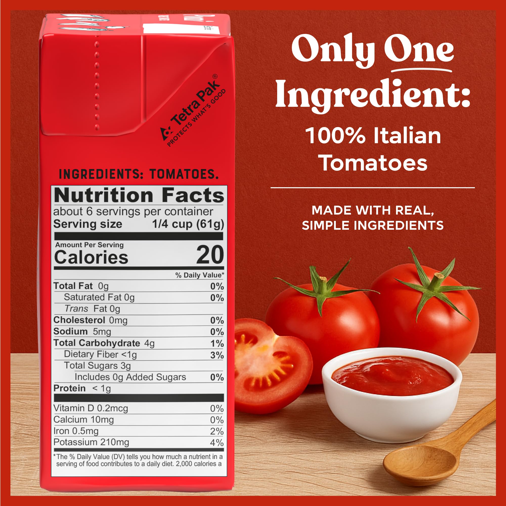 Pomì Strained Tomatoes 13.8oz (Pack of 12) - Creamy, Velvety Italian Tomato Puree, No Additives or Preservatives - BPA-Free Pureed Tomatoes Made from 100% Fresh Italian