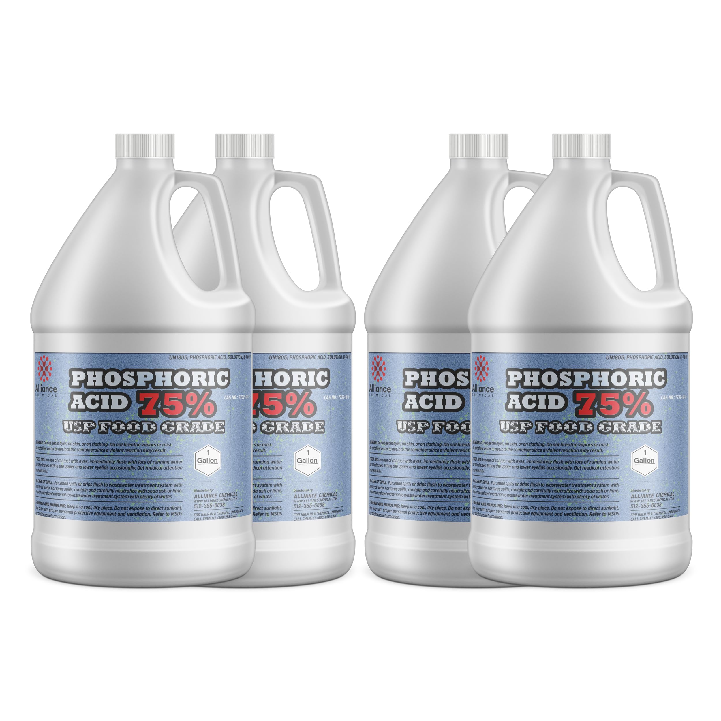 Phosphoric Acid 75% USP Food Grade - 4 Gallon Case