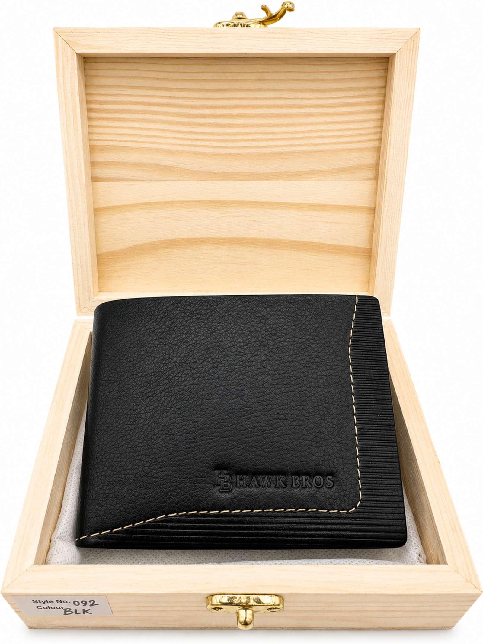 Genuine Leather Wallet for Men | Black Bifold Wallet | Casual Slim Billfold | 9 Card Slots | Cash Compartment & ID Window |-image-46