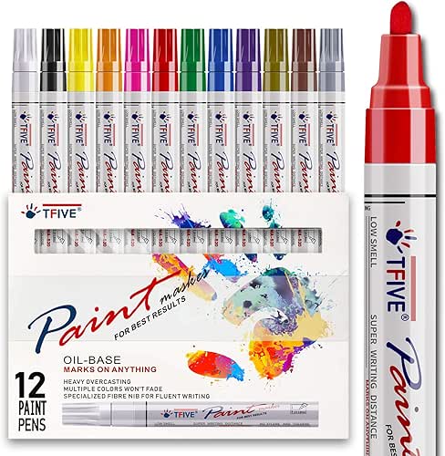 TFIVE Paint Pens Paint Markers Never Fade Quick Dry and