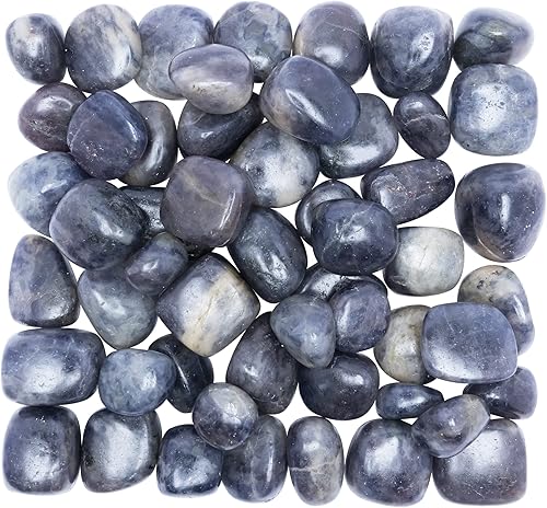Iolite - Piedras pulidas y cristales a granel  Colección Rock  Relleno de jarrón  Cristales curativos Reiki  Regalos de piedras preciosas  Buena