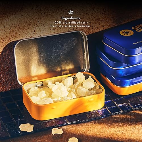 Miniatura 3 de GRECO GUM Paquete de nueces y cápsulas de masilla  2 artículos NUGGETS MASTIHA PURE CHIOS (1.59 OZ TIN) + CÁPSULAS DE Goma MASTICA 500 mg (60