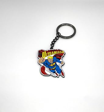 Donald Trump President MAGA Metal Ceramic superhero Keychain for Bags, Keys, and Backpacks - Durable and Hilariously Funny Unique Design