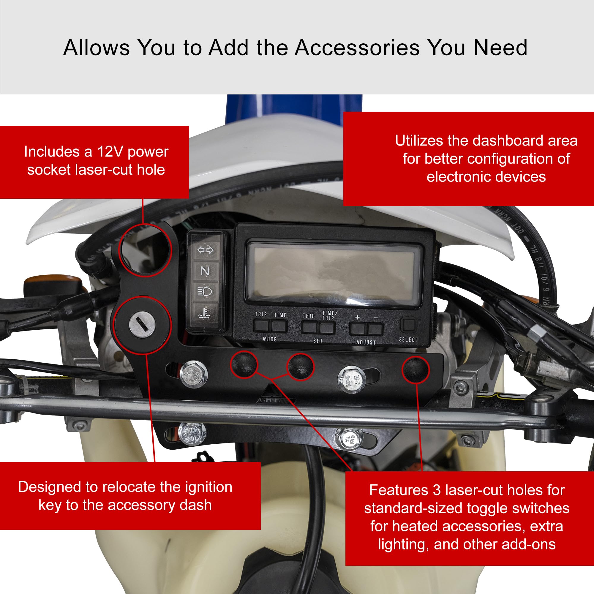 Amazon.com: Tusk Accessory Dash Panel Black Powder Coated