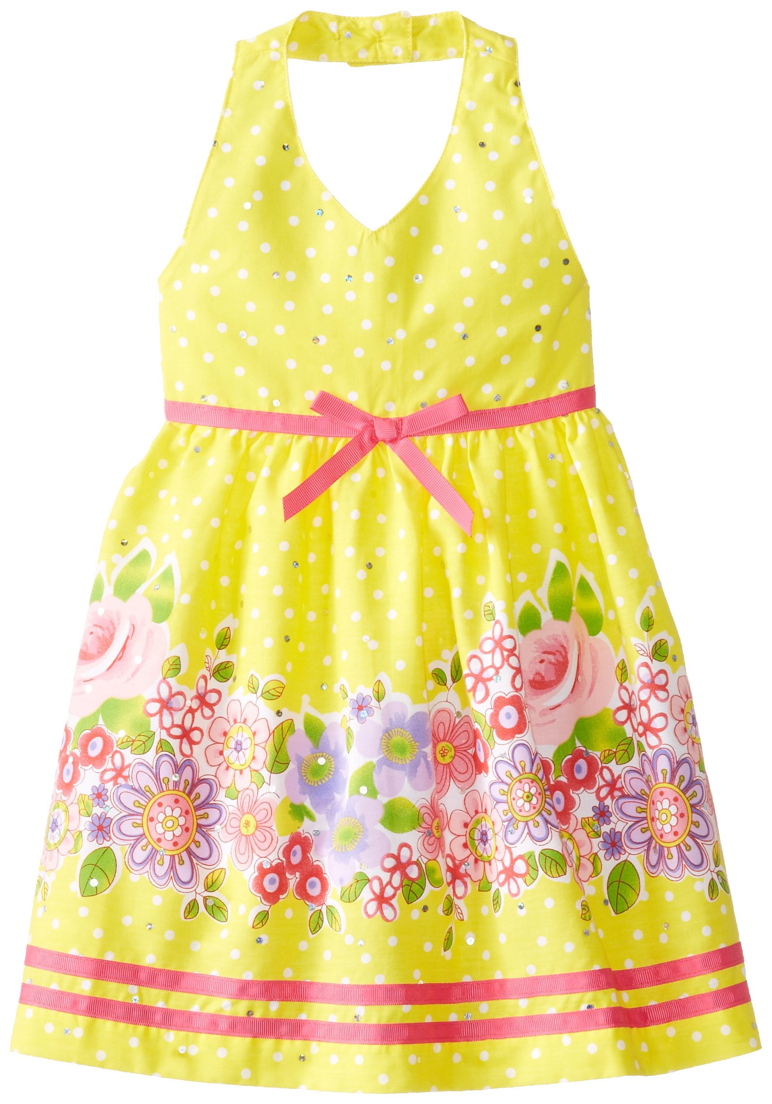 Baby Girls' Flower Border Halter Sundress