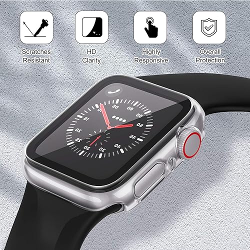 Miniatura 19 de EDIMENS Paquete de 2 fundas rígidas de policarbonato compatibles con Apple Watch Series 1, 2, 3, de 1.496 pulgadas, para mujeres y hombres, carcasa