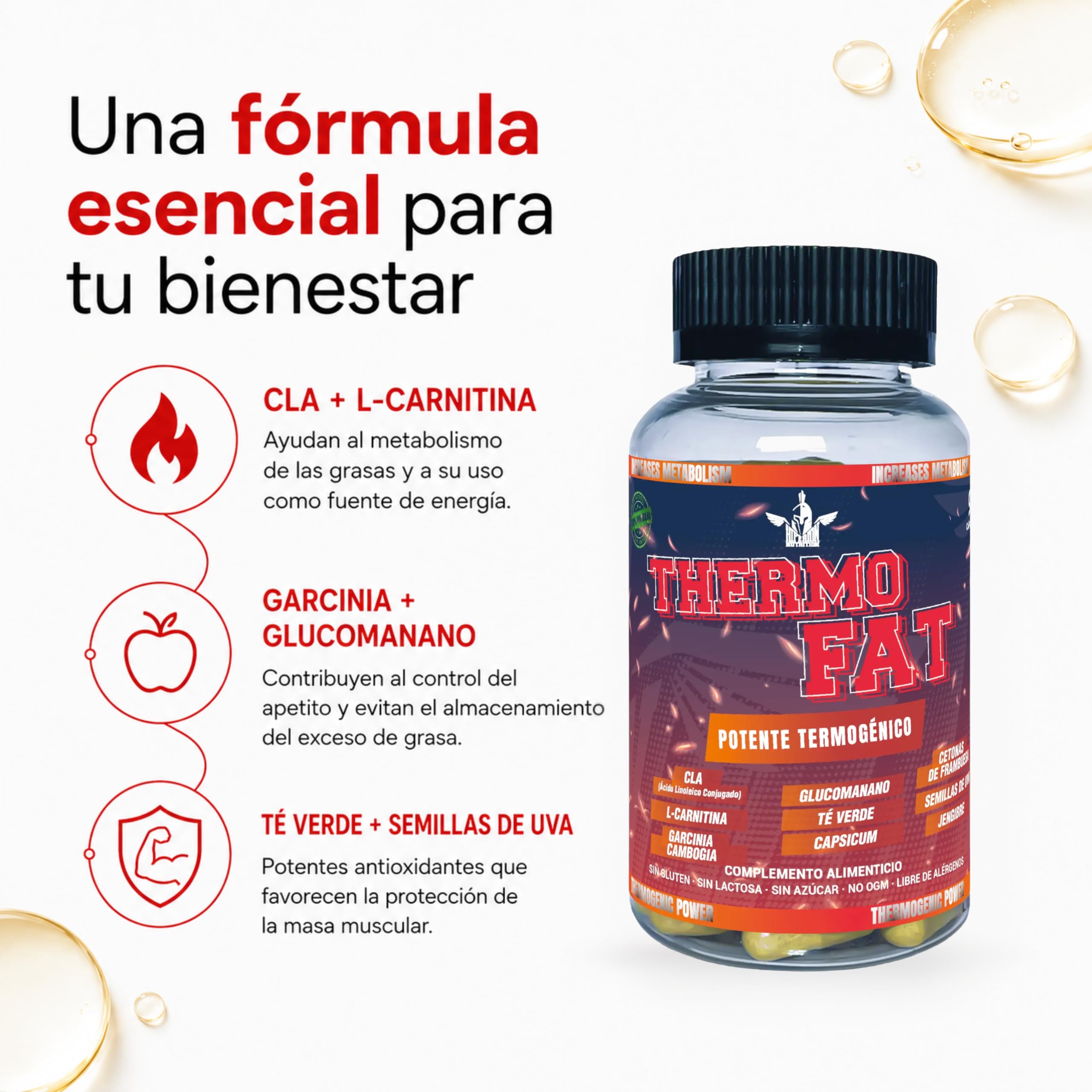 l carnitina para hipertensos THERMOFAT | Potente termogénico | Adelgazante natural | Válido Flavor:Paradise Peach Suitable For_Pregnancy l-carnitina que es 3000