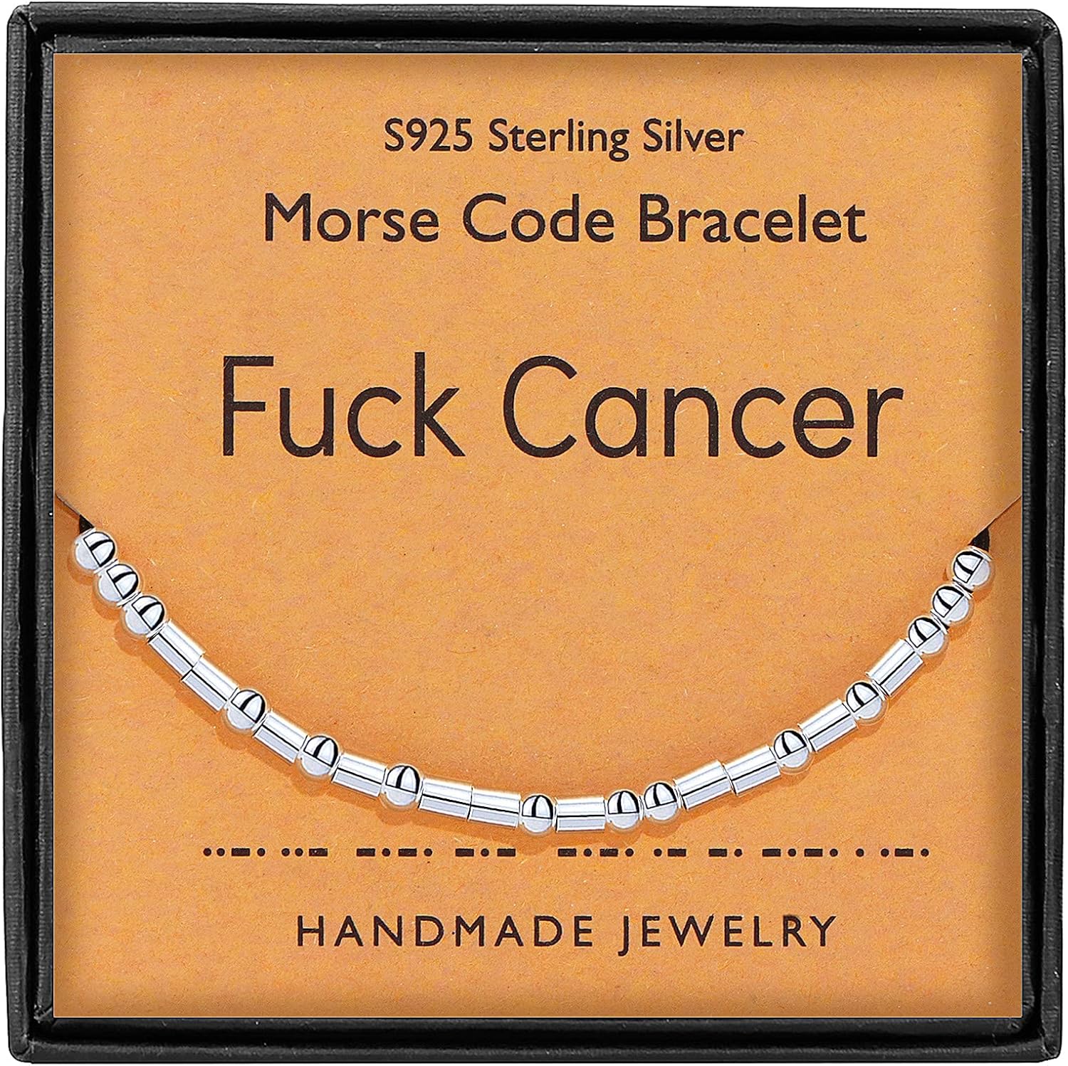 Fuck It Morse Code Bracelet in 14K Gold Filled or Sterling Silver, Bracelet for Support and Encouragement, Profanity Jewelry