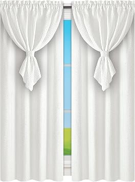 Collections Etc Allegra Curtain Panel with Attached Valance