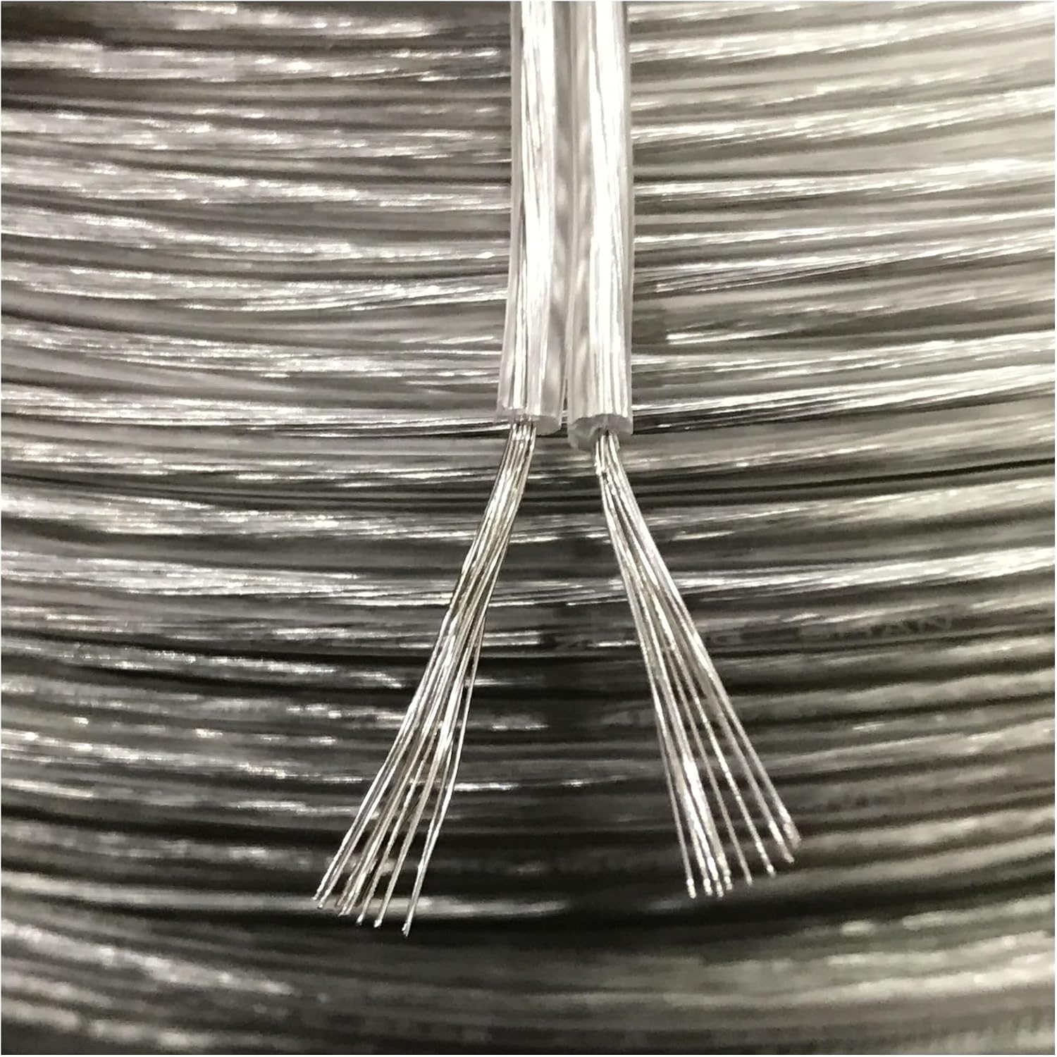 UL (PVC) Wire and Cable Tinned Copper Two-core Transparent Parallel Wire Flower Cable Water.Proof L+E+D Lamp Holders Wire 0.75/1/2/2.5 Square Charging Cable(2core 1.0mm2)