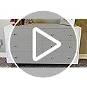 DWVO Upgrade Large 6 Drawer Dresser for Bedroom, Black Wood Dresser Chest of Drawers with Fluted Panels, Modern 47" W TV Stand Double Dressers Storage Cabinet for Living Room, Hallway, Entryway
