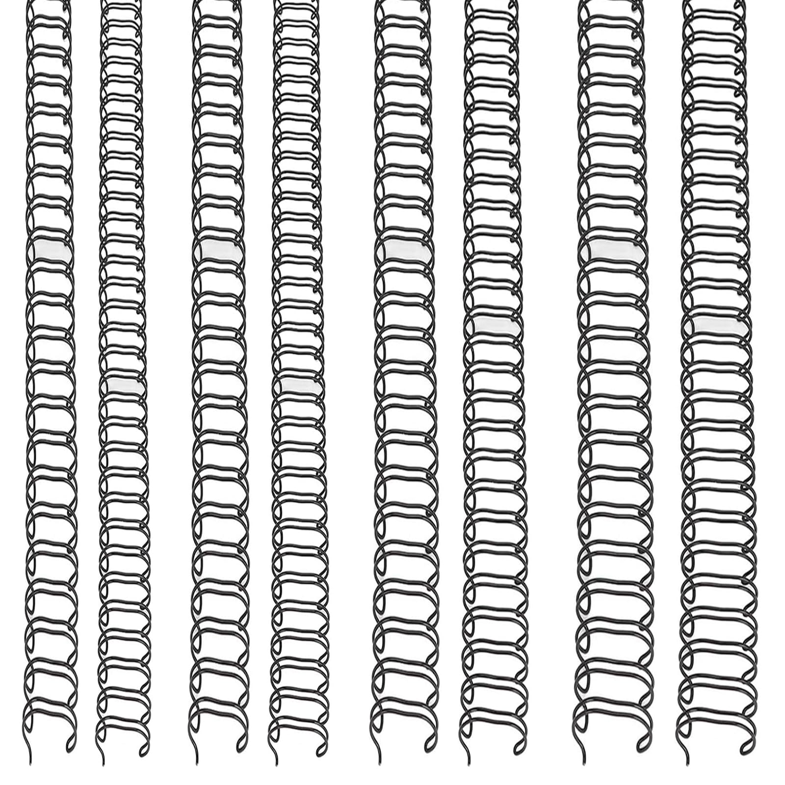 BRGD 100 Piezas Lomos de Encuadernación de Alambre, 4 Tamaño Pequeños de Metal con Doble Bucle para Crear Trabajos Académicos Profesionales, Listas de Precios y Folletos
