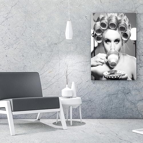 Miniatura 4 de Póster vintage de peinado en blanco y negro, idea de diseño para sala de peluquería, estética, pintura en lienzo, póster de pared para dormitorio,