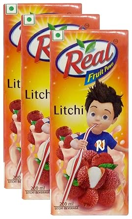 Spencer's Combo - Real Fruit Juice Litchi, 200ml (Pack of 3) Promo Pack