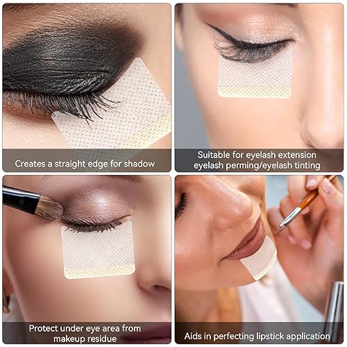 Miniatura 3 de Mozeat Lens 120 unidades de protectores de sombra de ojos, plantillas de sombra de ojos, parches debajo de almohadillas de ojos, calcomanías de