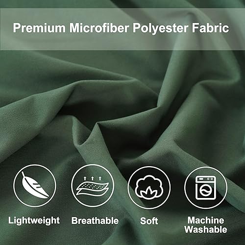 Miniatura 5 de DOWNCOOL Juego de edredón tamaño Queen, 7 piezas de ropa de cama Queen verde salvia, cama alternativa para todas las estaciones, cama en una bolsa,