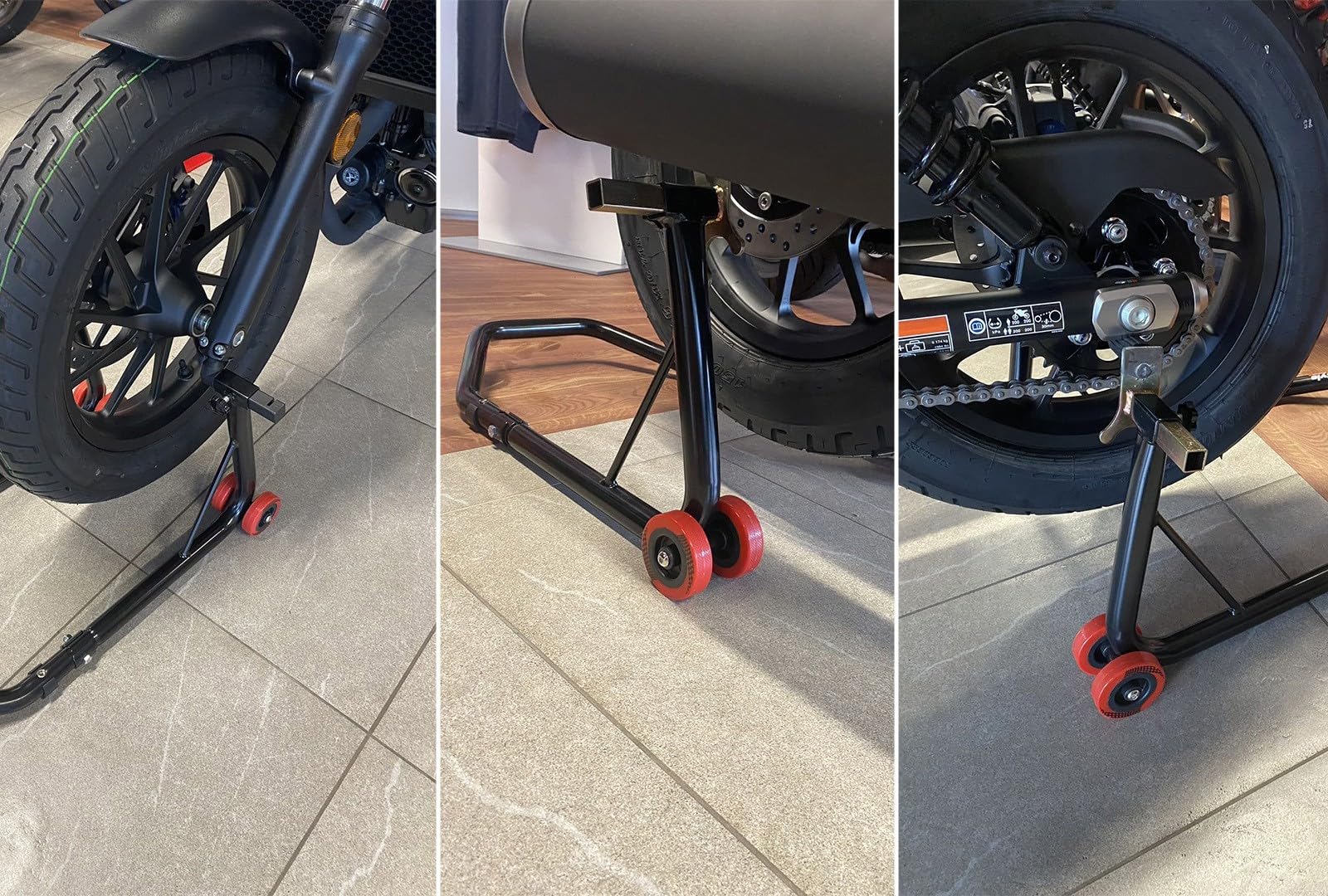 SEFIS D18 - Cavalletto posteriore per moto, 2 in 1 per Honda CMX 500/1100 Rebel)