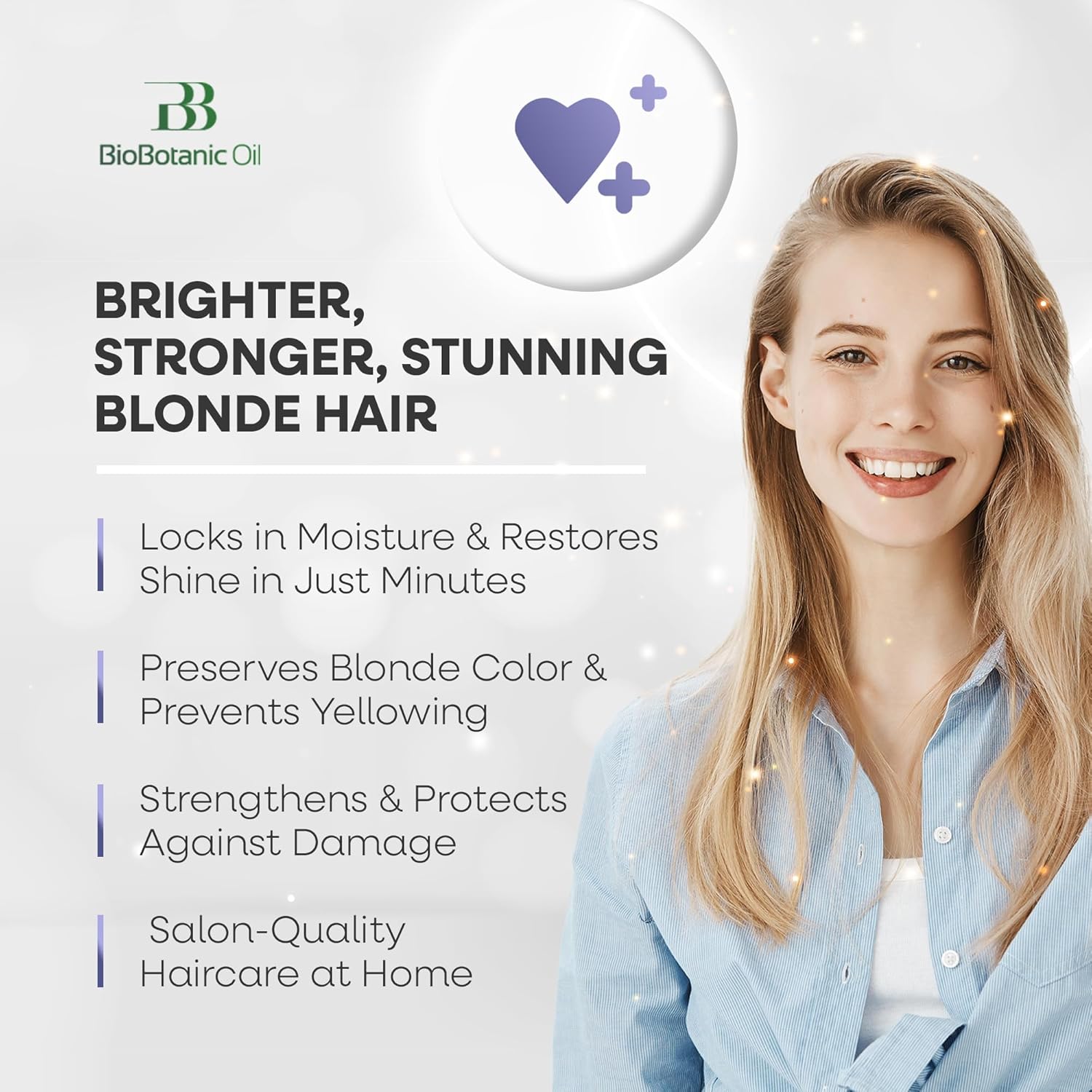 Bio Botanic Oil Hair Mask for Blonde & Bleached Hair | Deep Hydration & Anti-Brass Treatment | Enriched with Organic Wheat Germ & Obliphica Oil | Blue Pigment Formula | SLS-Free, Paraben-Free | 250ml - Image 2