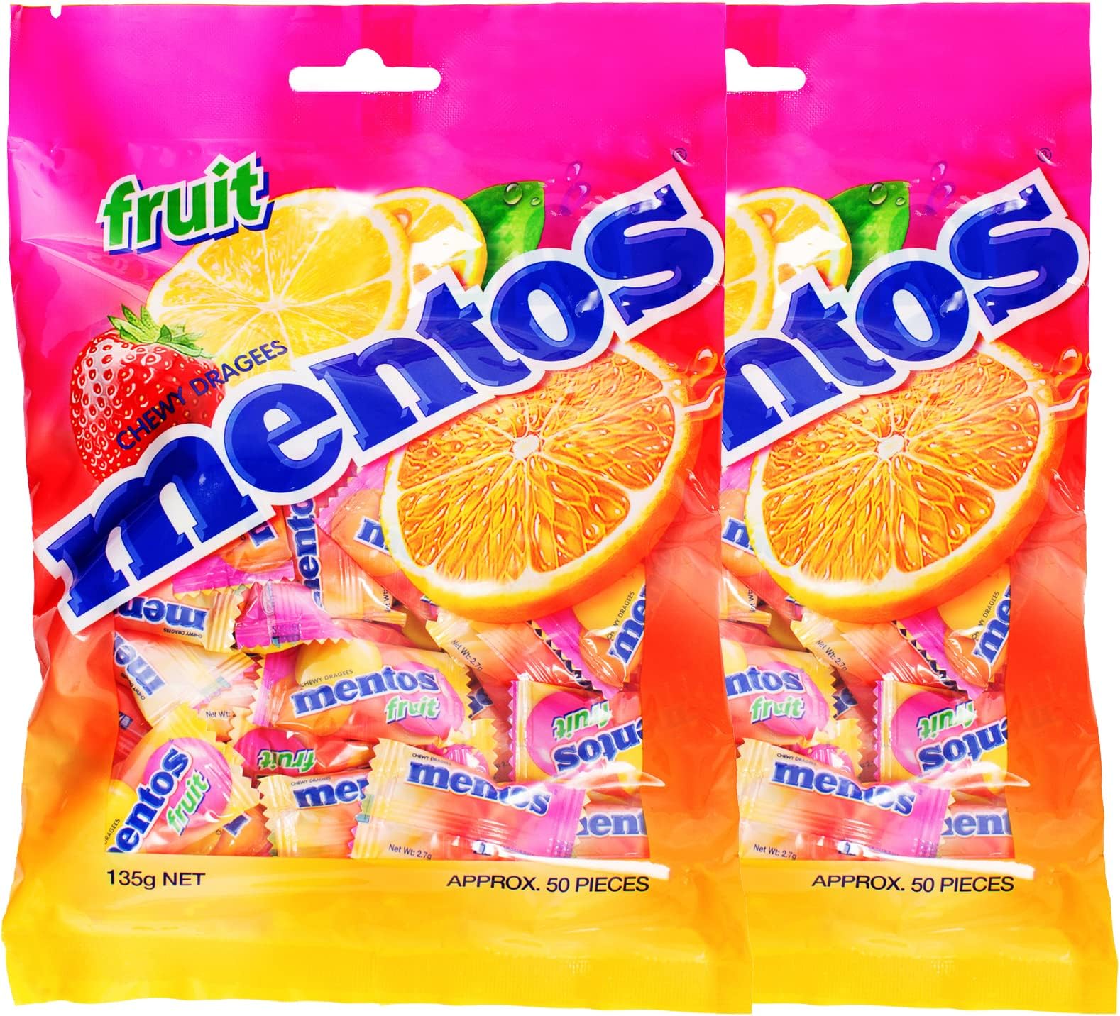 Chewy Dragees Fruit, 135g