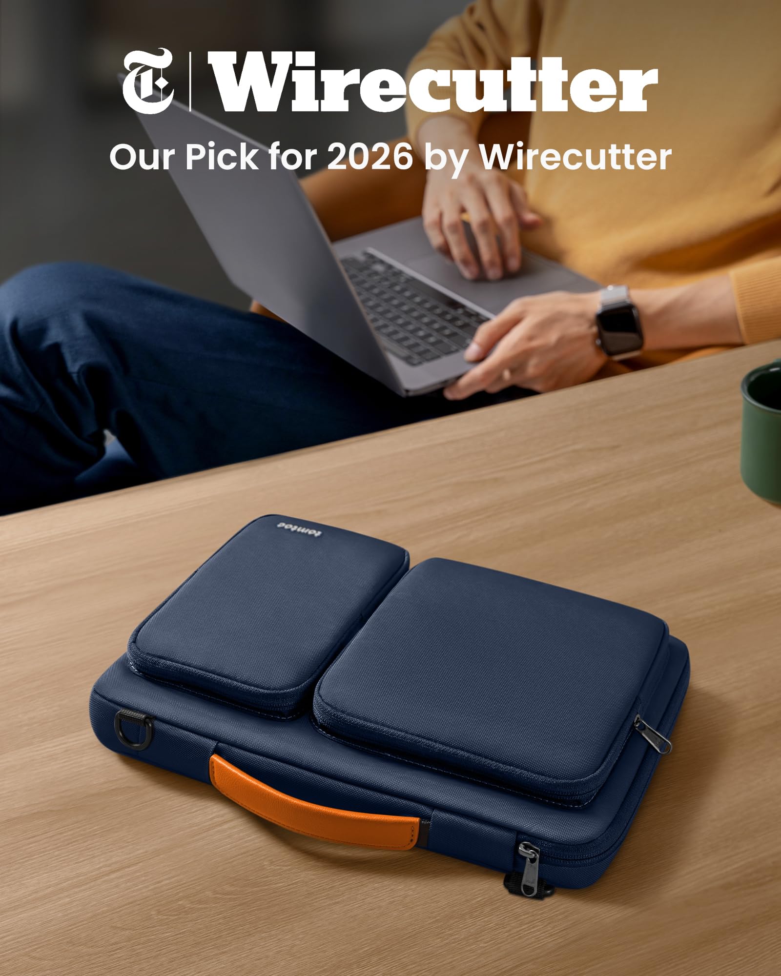 tomtoc 360 Protezione Del Computer Portatile Borsa A Tracolla per 15.6 Pollici Acer Aspire 3/5/7 Laptop, HP Pavilion 15.6, Dell Inspiron 15 3000, 15.6 ASUS ROG Zephyrus, 2020 Nuovo Dell XPS 17,