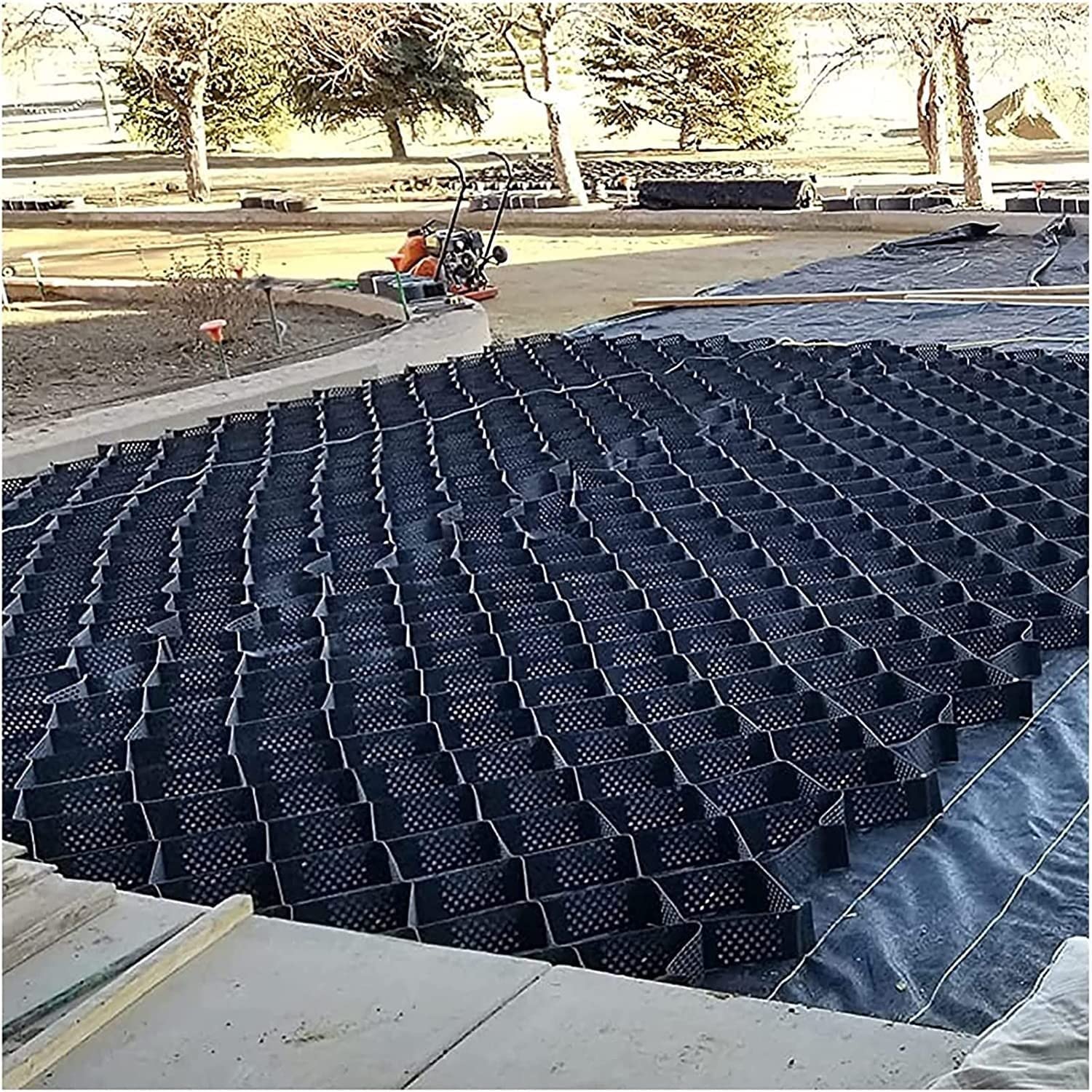 Grille de gravier 5 cm pavé perméable de stationnement extérieur 2x6m