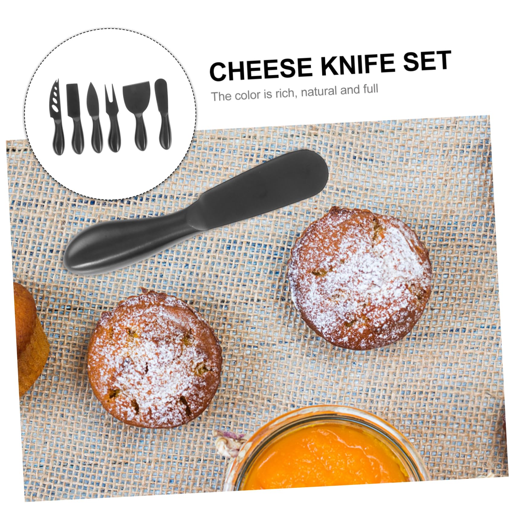 LIFKOME Edelstahl Käsemesser 6 Stück Mit Ergonomischem Griff Käsehobel Butterschneider Küchenwerkzeuge Für Haushalt Restaurant