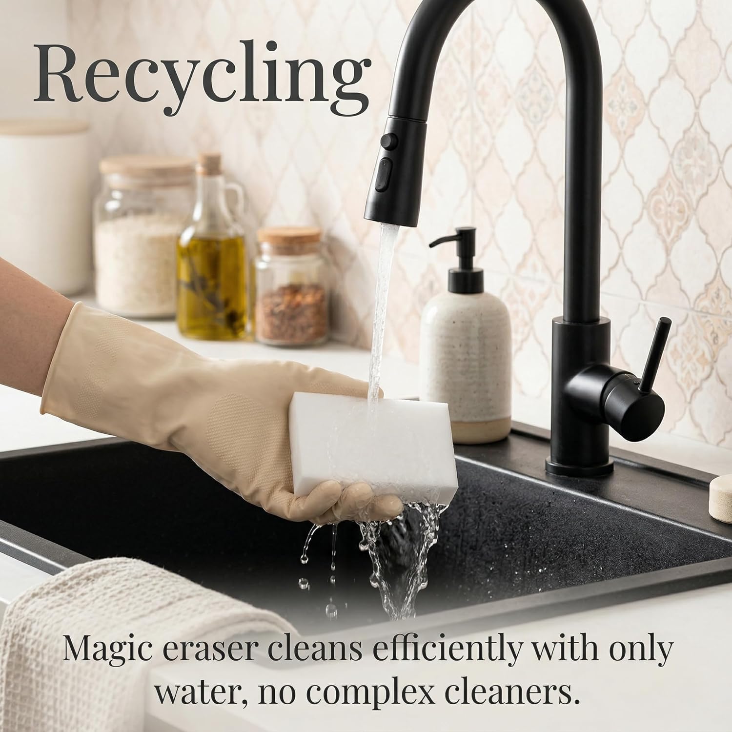 100 Pcs Magic Eraser Melamine Sponge, Extra Thick Cleaning Pads, Cut-to-Size Magic Eraser Sponge for Kitchen & Bathroom, Magic Erasers Bulk for Shower Tub Scrubbing