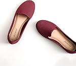 Ataiwee Women's Wide Width Ballet Flats - Comfortable Lightweight Knit Slip-On Shoes, Breathable Round Toe Casual Flats for Walking & Daily Wear