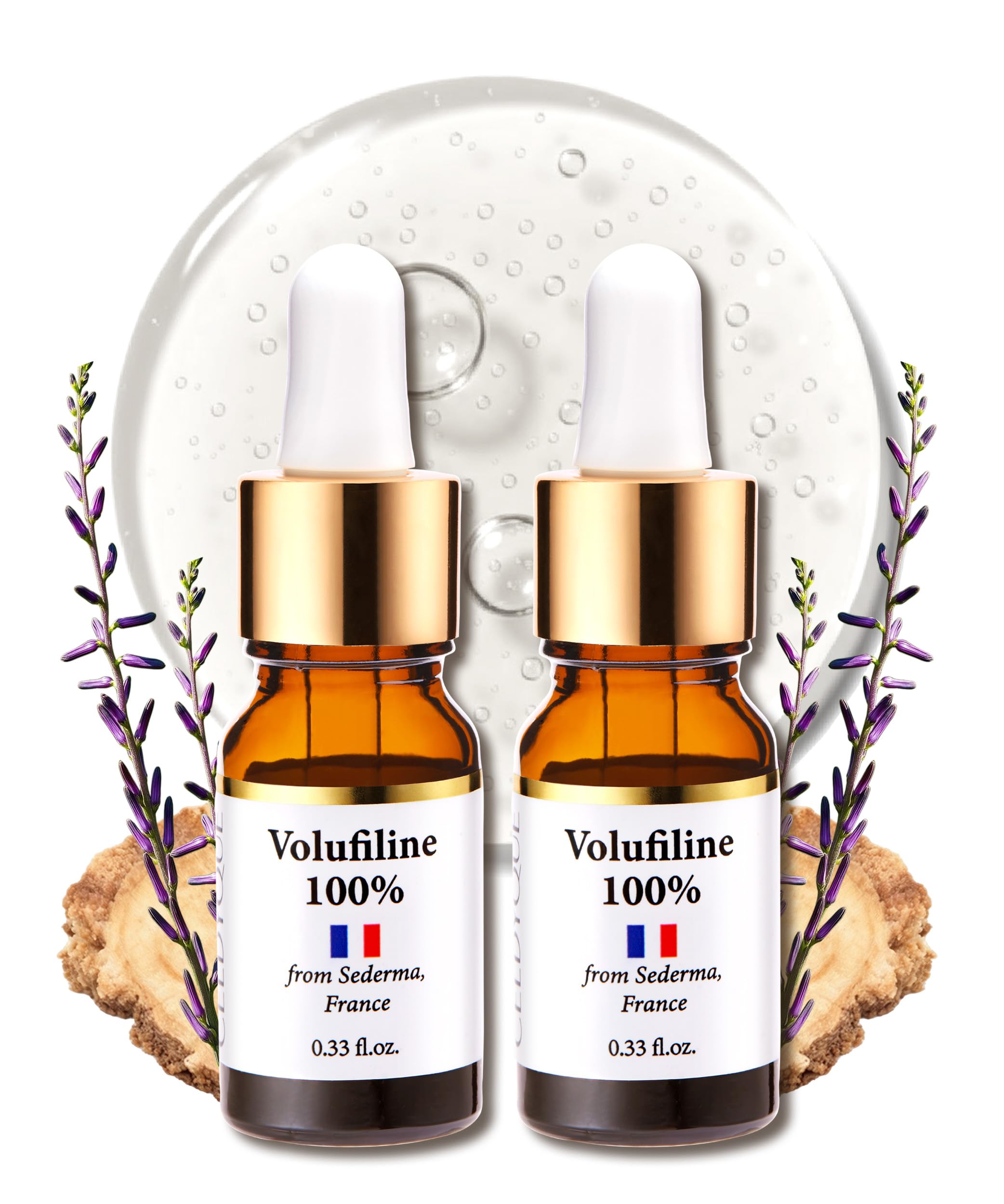 CELDYQUE 100% Pure Volufiline Concentrate Serum 2ea - Skin Firming Solution & Clinically Proven | Anti-Wrinkle, Enhances Facial Contours, Boosts Collagen for Sagging Mature Skin Korean Skincare