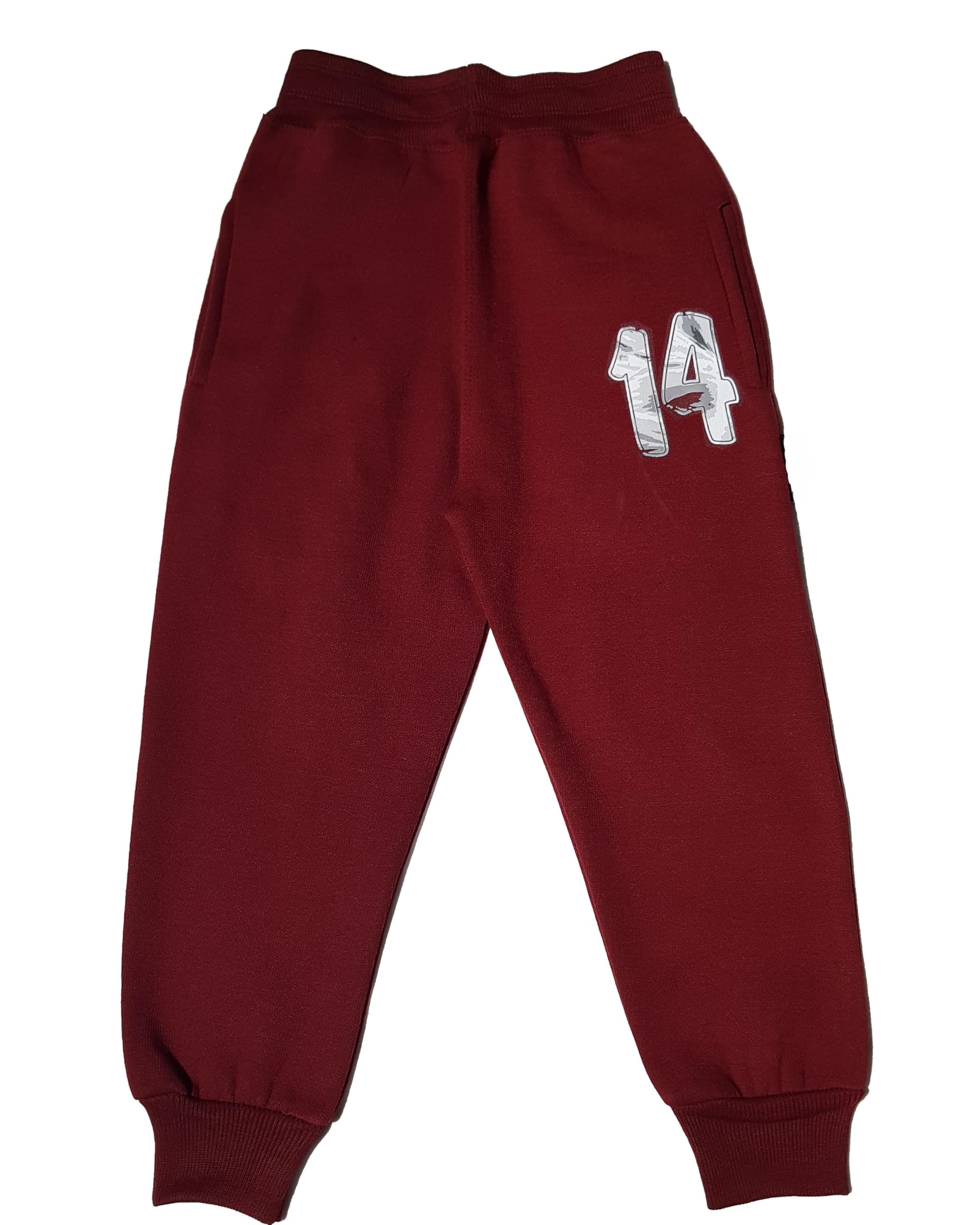 STARLATH Kids Fleece Warm Track Pant, Jogger, Warm Pajama and Lower Winter Wear for Boys and Girls (Pack of 2) (in, Age, 11 Years, 12 Years, Regular, Blue & Maroon) 3