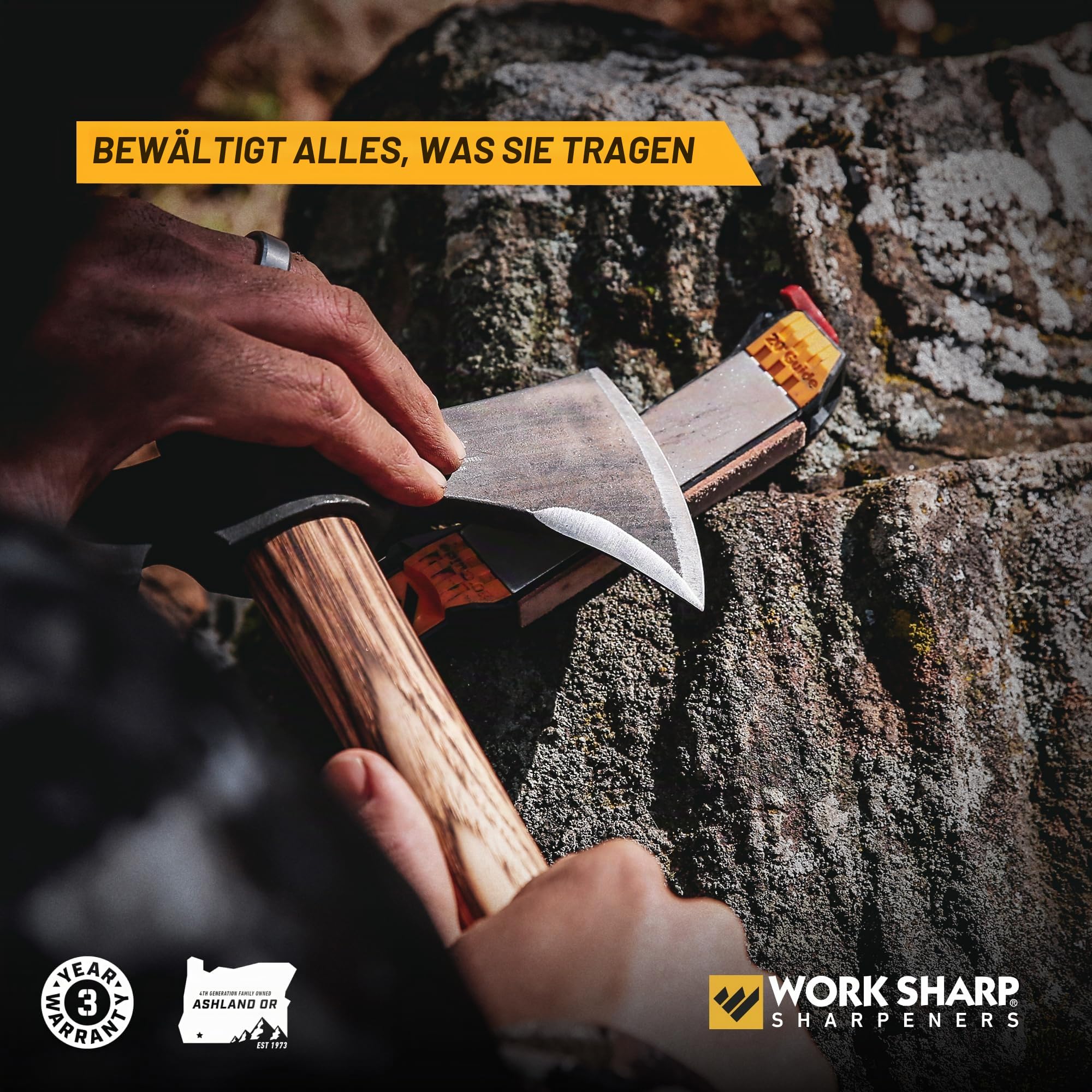 Work Sharp Guided Field Sharpener, Compact Travel Hunting Knife Sharpener Tool