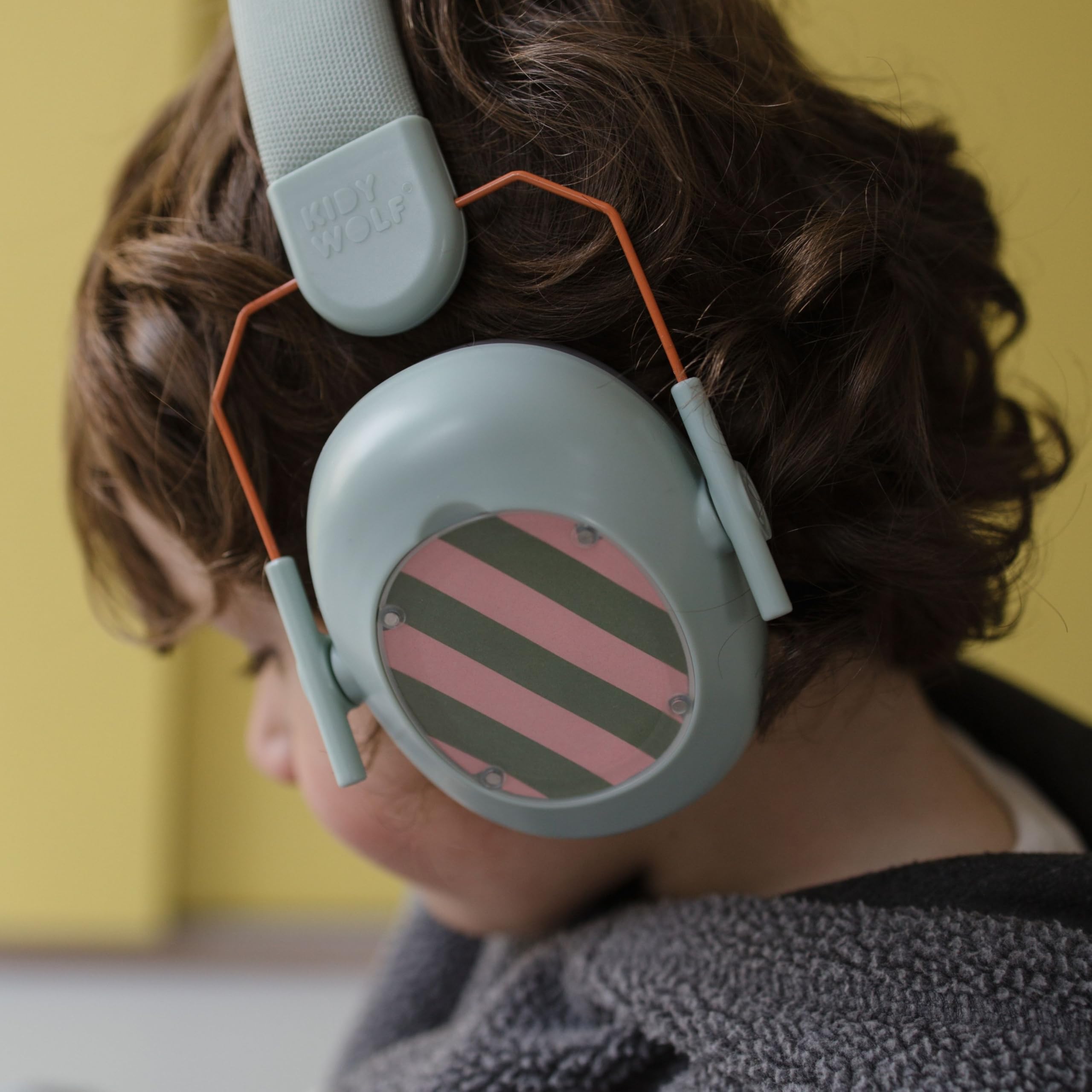 KIDYWOLF - KIDYNOISE Vert - Casque Anti-Bruit Enfant Pliable - Protection Auditive 25 dB pour l'École et les Sorties - dès 5 ans
